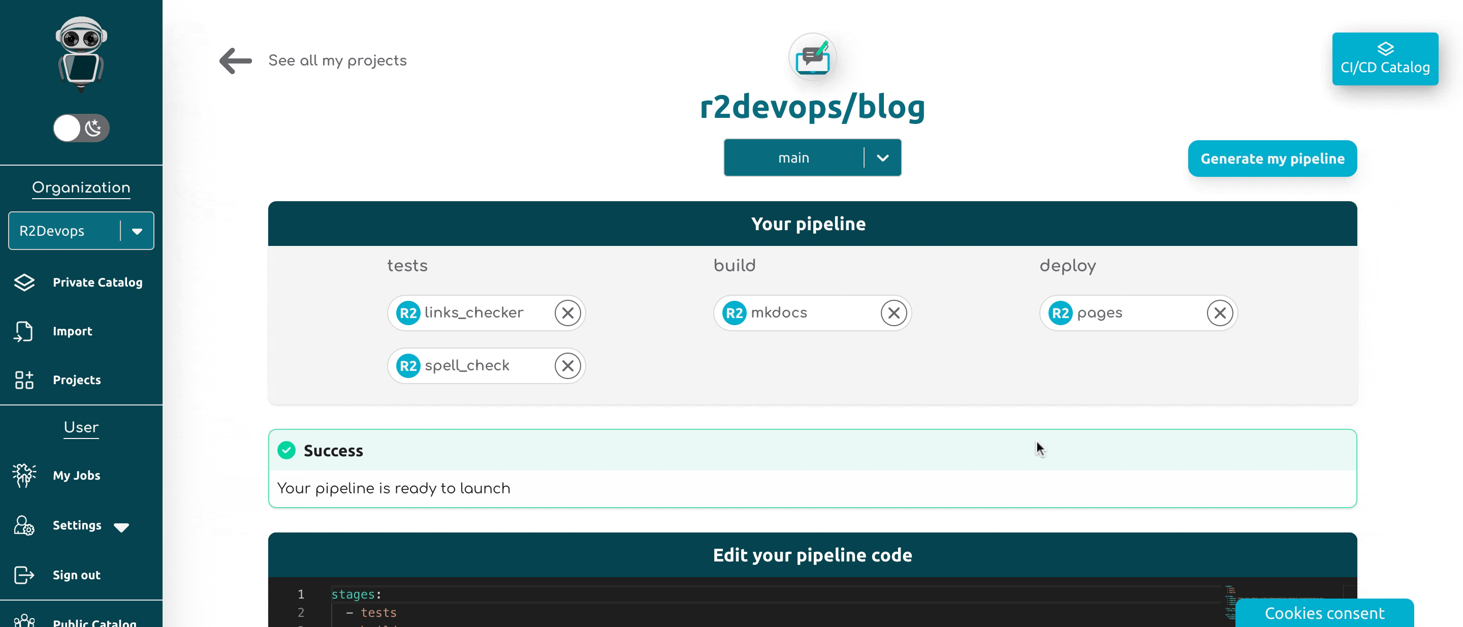 Gif of the Job variable editor